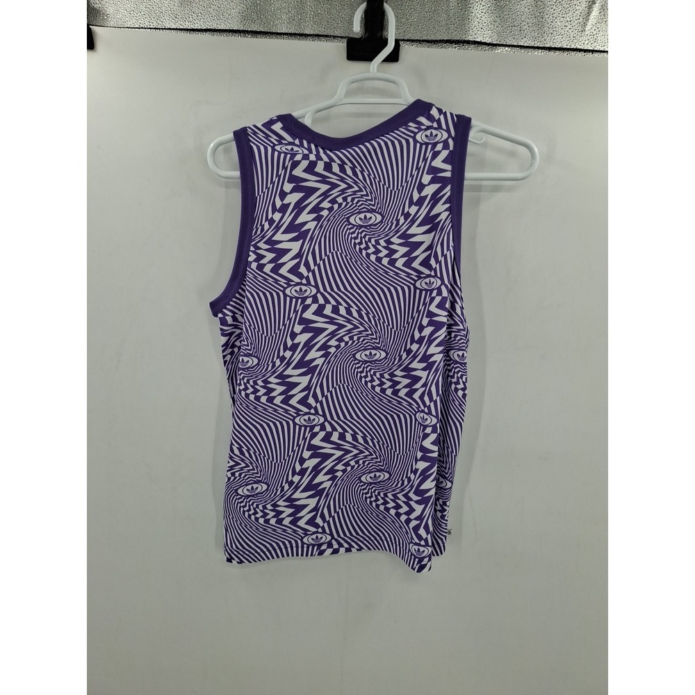ADIDAS ORIGINALS Vortex Print Tank In Purple/White‎ Small - Picture 5 of 9